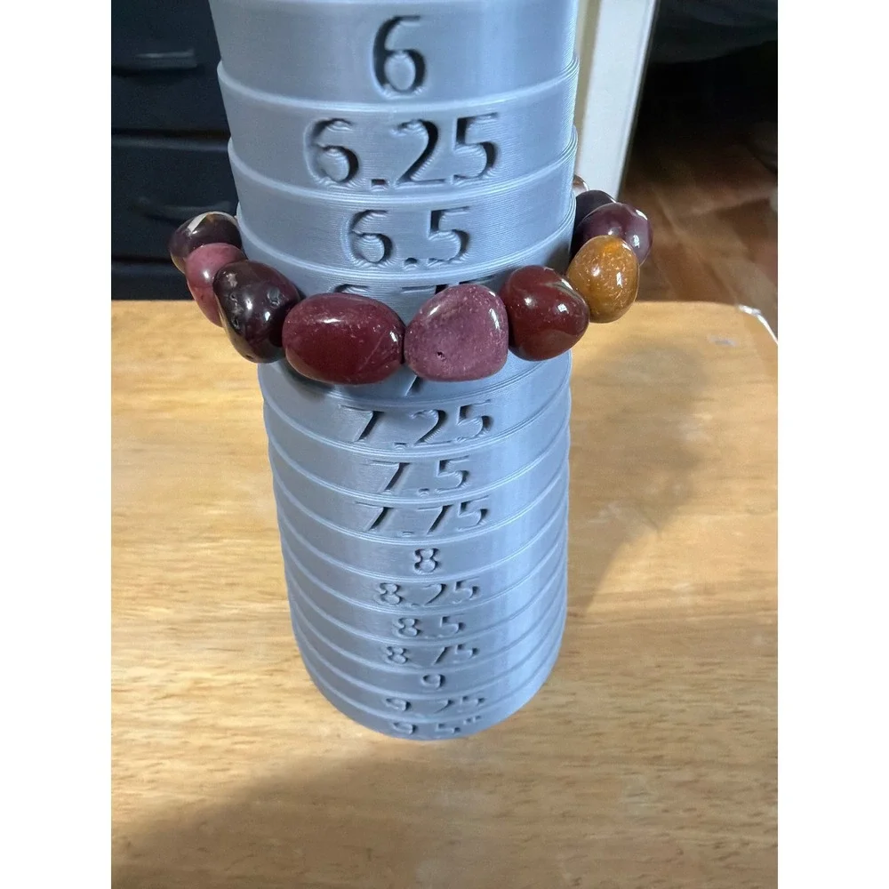Mookaite Jasper‎ Natural Stone Stretch Bracelet Multi Color Tumbled Beads Earthy